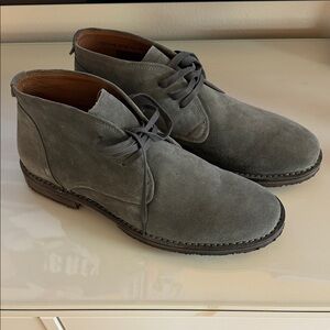 John Varvatos Grey Suede Portland Chukka Boots NEVER WORN